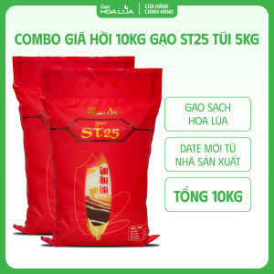 [Siêu Sale] Combo 10kg Gạo ST25 Hoa Lúa dẻo mềm thơm ngon (túi 5kg)