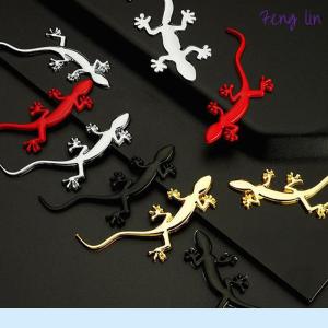 🔥🔥🔥fenglin Reflective Car Metal Truck Sticker Lizard Gecko Decal Badge Emblem Decor