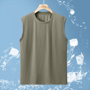 【4XL-11XL】Áo thun không tay nam rộng thoáng mát thường ngày dáng rộng 180kg có thể mặc nhanh đầy đặn ngoại cỡ cỡ lớn Lụa băng khô nhanh có họa tiết độc đáo