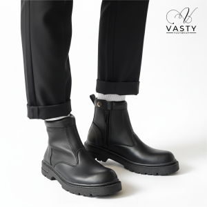 SEPATU SAFETY WANITA TINGGI / UJUNG BESI PDL PDH TNI POLRI PROYEK LAPANGAN INDUSTRI KERJA VASTY ST.29 T CW