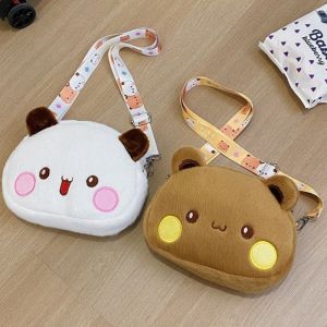 Kawaii Bubu and Dudu Plush Bag Cartoon Anime Plush Handbag Cosmetic Bag Travel Storage Bag Women Girl Gifts