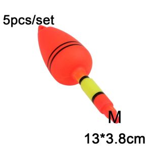 BHYJGD 5pcs/set High Quality Luminous Bobber Fishing Night Float Ball Boia Light Stick Eva Foam