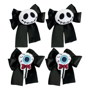 Gothic Eyeball Witch Bows Hairpin Halloween Decorative Eyeball Role Play Costume Proms Party Live Show Headwear