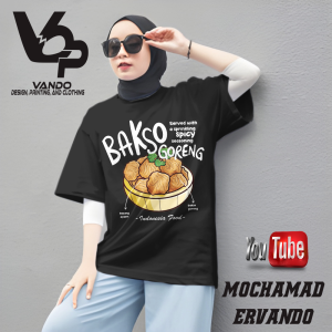 BAJU KAOS BAKSO GORENG / KAOS DISTRO / TSHIRT MAKANAN KULINER INDONESIA FOOD