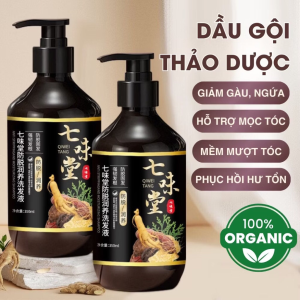 Dầu gội thảo dược QIWEI TANG giảm gàu ngứa hỗ trợ mọc tóc mờ muốt tóc phục hồi hư tổn 100% organic