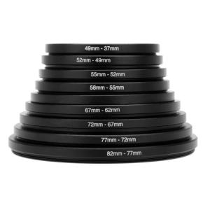 Premium- Camera Lens Kit 9 Piece Set with UV and Polarizing Filters Adapter Rings for DSLR Camera DSLR 82-37mm