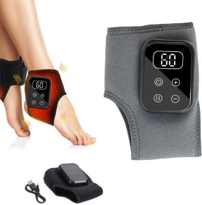 Triple Method Foot Massager with Heat & Enhanced Vibration for Neuropathy Comfort and Circulation Portable Home Massage for Pain Relief Auto Shut-Off Home Travel Use (Black)