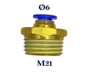 [Combo 5 cái] Đầu nối hơi ren ngoài Ống 6mm Ren ngoài M9.6 M13 M17 M21