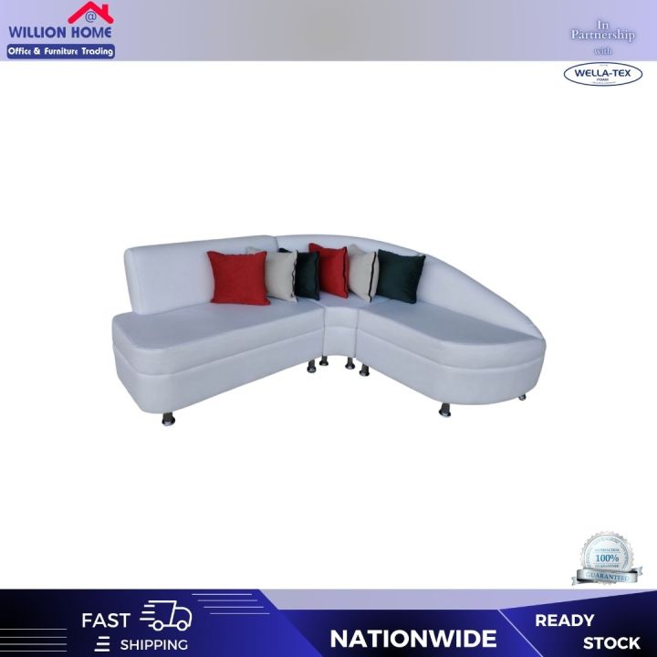 DAISY SMALL APARTMENT CORNER SIMPLE NORDIC STYLE CORNER SOFA WITH 6