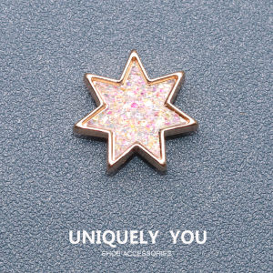 Metal jibbitz charm Shoe Buckle Shoe Accessories metal Pearl Chain Star Fashion Decorative Buckle