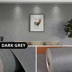 WALLPAPER LINEN ROLL WALLPAPER DINDING DEKORASI KAMAR STIKER DINDING LINEN SERAT