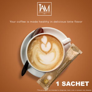 One (1) Sachet Coffee Latte with Barley Alkaline Organic Non-Toxic Non-Acidic All Natural FDA Approve Neutralize Acidity