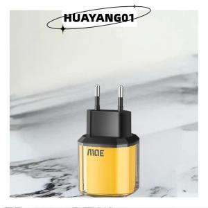 HUAYANG01 [HOT FASHION] อะแดปเตอร์ชาร์จเร็วขนาดเล็กแบบพกพา30W 2พอร์ตชนิด C USB ชาร์จเร็วปลั๊ก EU us uk สำหรับ Xiaomi
