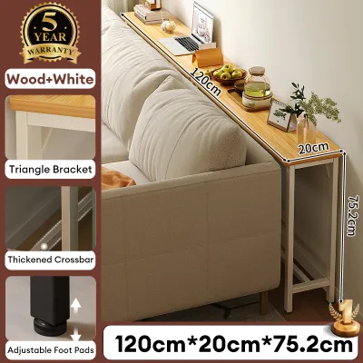 IronRoot Side Table Organizer Shelf Bed side Storage Rack Corner Long Slim Narrow Console Table