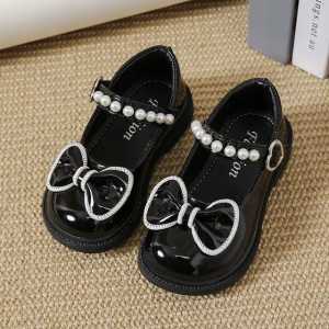 Flat shoes sepatu anak Perempuan sekolah docmart mutiara lucu sepatu terbaru Kekinian 2025 untuk anak usia 1-10 Thn