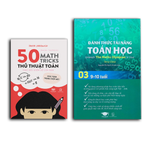 Combo sách Đánh thức tài năng toán học 3 và 50 thủ thuật toán ( 2 cuốn ) sách kiến thức toán học lớp 3 lớp 4 - Á Châu Books