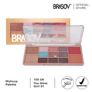 BRASOV Makeup Palette Eye Shadow Blush On BPOM Set Contour Highlighter Makeup XX-CT