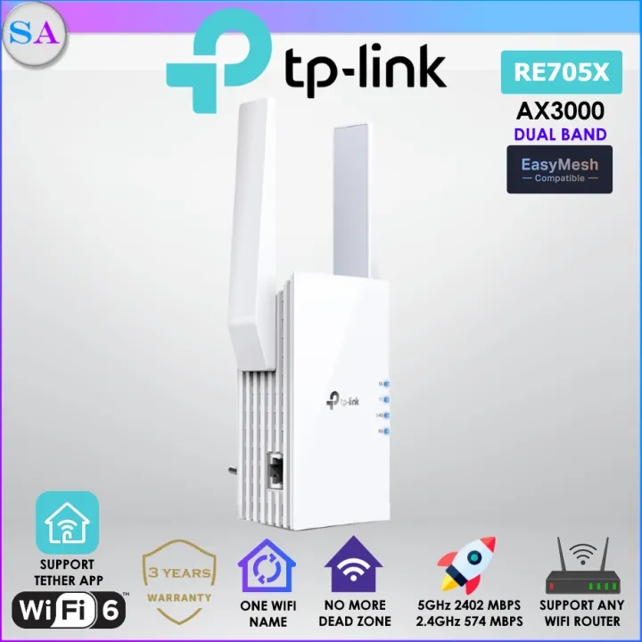 TP-LINK RE505X RE705X WiFi 6 Wireless Range Extender / Repeater / Access Point