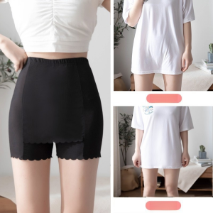 Double Layer Anti Exposure Safety Pants Seamless Invisible Ice Silk Pants Double Layer Breathable Leggings双层遮挡冰丝安全裤