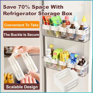 Refrigerator Box Thick and Durable Multi-scene Use Small Hanging Basket Clip Design Space Saving