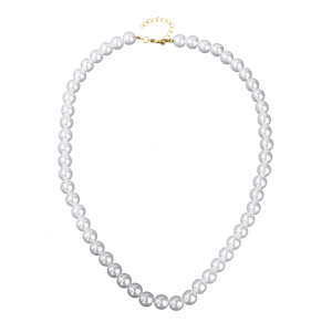 Classical Round Faux Pearls Necklace 10mm Size Sturdy Allergy Resistant Accessory Gift Ready Packaging Versatile Styling