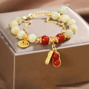 Good Things Peanut Fortune Bracelet Creative Chinese-style Vintage Beaded Bracelet for Women