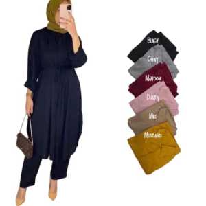 MIRNA SET RAYON // SETELAN LONG TUNIK POLOS RAYON TERLARIS 2023 // DJAYA STORE