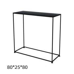 EGOSHOP Modern Console Desk Corridor Shelves Porch Display Shelves Nordic Porch Shelf Console Table Double Iron