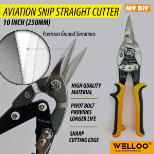 MYDIYHOMEDEPOT - WELLOO 10” 250mm Aviation Snip Straight Cutter