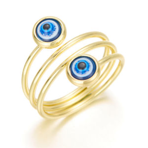 Adjustable Opening Fashion Personalized Ring Blue Eye Ring Devils Eye Ring Blue Eye Ring Style