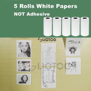 LIOTOG C15 Mini Thermal Printer for Student Bluetooth Mini Portable Pocket Thermal Receipt Printer Inkless Sticker Printer Mini Photo Printer Label Sticker Paper Portable Waybill Printer with Free 1 Thermal Paper