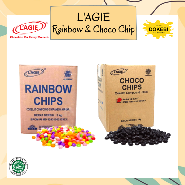 CHOCO & RAINBOW CHOCOCHIPS LAGIE 100G,200G - COKLAT CHIP WARNA CHOCO ...