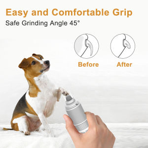 Dog Nail Grinder and Clippers Quiet with 20Hrs Working Time Professional Pet Nail Trimmer Stepless Speed Regulation Pet