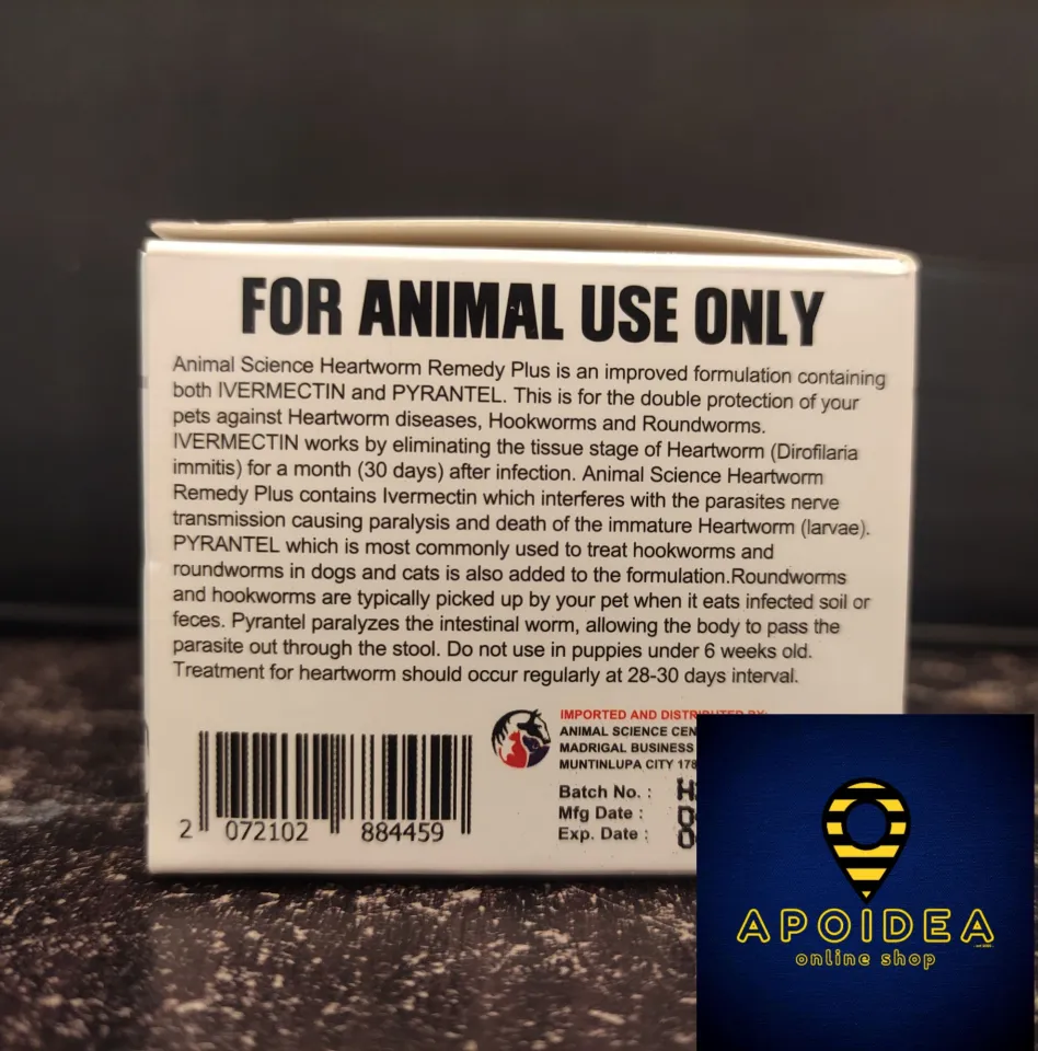 Animal Science Heartworm Remedy SOLD per 10 tablets with 10 stickers for dogs Lazada PH