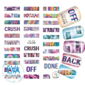 Sticker Dán Móng Tay 3D Dạng Decal Dán Móng Chống Nước Hoạ Tiết Phông Nền Màu Loang Light Painting Backgrounds CA518