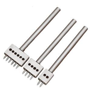 3 cái bấm lỗ da công cụ 2/4/6 prong răng khâu viền Bộ đục để làm da thủ công