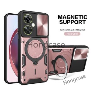 Casing For one plus Nord CE3 Lite oneplus NordCE3Lite NordCE3 CE3Lite Phone Case Slide Window Back Shockproof Bumper Car Stand Holder Bracket Soft TPU Edge Camera Protect Cover