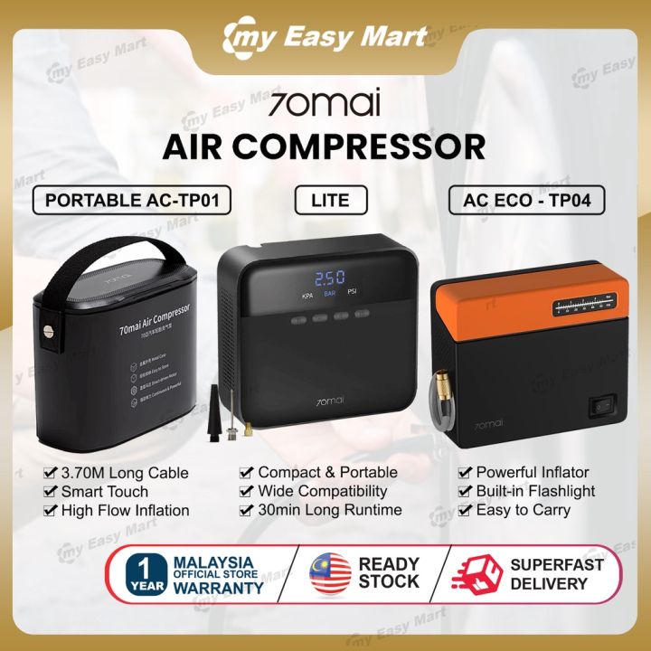 【𝟮𝟰𝗵𝗿 𝗦𝗵𝗶𝗽】70mai Air Pump Air Compressor Lite TP03 / Air Compressor Eco ...