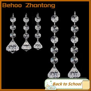 Behoo 10pcs Acrylic Pha lê hạt Mặt Dây chuyền vòng hoa đèn chùm treo bên trang trí đám cưới Bảng centerpieces Rèm DIY