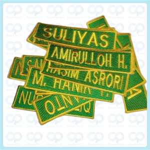 Bordir Nama Dada IPNU/IPPNU Custom | Bordir Nama Dada Ansor Custom Satuan