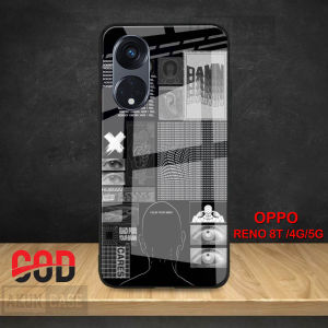 Softcase Glas Kaca For OPPO RENO 8T 4G dan 5G  - B02 - Casing Hp For  OPPO RENO 8T 4G dan 5G - Pelindung hp - Case Handphone - Case Kualitas Terbaik - Casing Hp For  OPPO RENO 8T 4G dan  5G