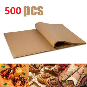 500Pcs/Set  Double Side Baking Paper Multi-dimension Baking Parchment Paper For BBQ Oven Patty Hamburger