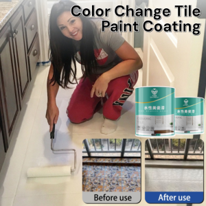 Color Change Tile Paint Coating Waterproof Wear-Resistant Floor Paint Tile Renovation Paint Stain Resistant Home Decoration
