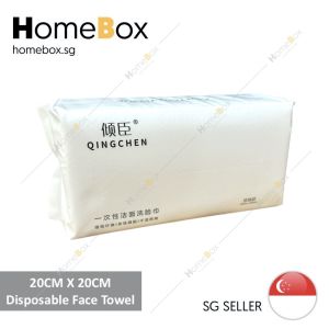 Homebox 🇸🇬 100PCS Disposable face towel Tissue Facial Cotton Facial Travel Makeup Wipes Facial 一次性洗脸巾毛巾
