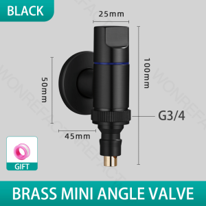 Mini Multi Function Faucet Bathroom Toilet Angle Valve Washing Machine Tap Brass Angle Valve Water Tap Water Stop Valve Faucet