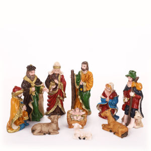 10PCS Christmas ornaments Jesus NATIVITY SET Altitude Christmas gifts tabletop items Jesus decorations