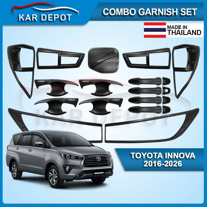 Innova V1 TOYOTA INNOVA V1 2016-2026 Combo Garnish Set Matte Black (MADE IN ...