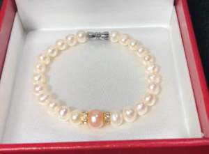 Vòng Tay Ngọc Trai Cao Cấp Hạt 6li