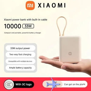 【CCC Certification】Xiaomi Power Bank 3C Certified 10000mAh 33W (Built-in Cable) Pocket size Fast Charging Powerbank