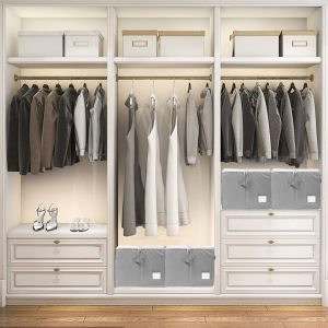 ชั้นเก็บของ พร้อมฝาปิด โครงสร้างที่แข็งแกร่ง กล่องเก็บของ ความจุขนาดใหญ่ วิธีการจัดเก็บใหม่ พับเก็บได้